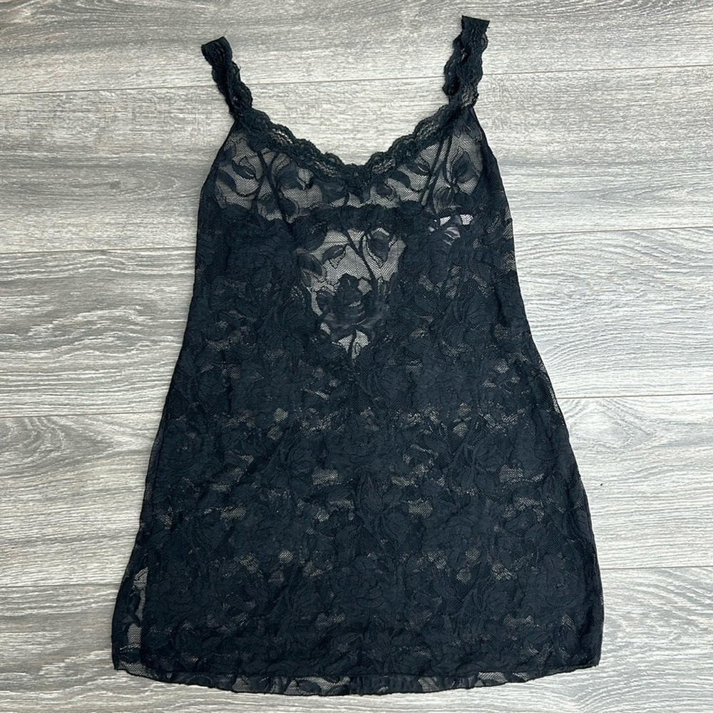 Victoria's Secret Black Lace Chemise